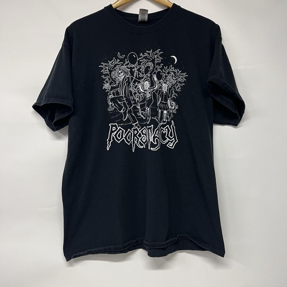 PoorStacy 2021 Tour Graphic T Shirt Party At Cemetery Masquerade XL